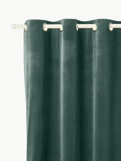 Abdunkelnder Samt-Vorhang Rush mit Ösen, 2 Stück