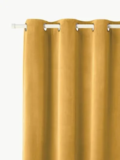 Abdunkelnder Samt-Vorhang Rush mit Ösen, 2 Stück