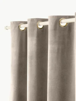 Abdunkelnder Samt-Vorhang Rush mit Ösen, 2 Stück