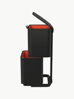 Abfalleimer Totem mit separater Recycling-Einheit, 2 x 30 L