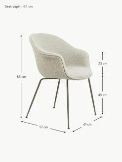 Armlehnstuhl Bat aus Bouclé