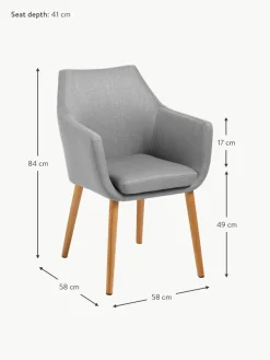 Armlehnstuhl Nora mit Holzbeinen