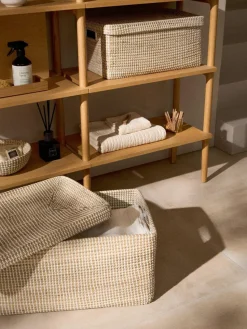 Aufbewahrungsboxen Aleya aus Seegras mit Deckel, 2er-Set