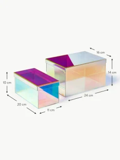 Aufbewahrungsboxen Lacy aus Acrylglas, 2er-Set