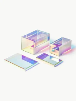 Aufbewahrungsboxen Lacy aus Acrylglas, 2er-Set