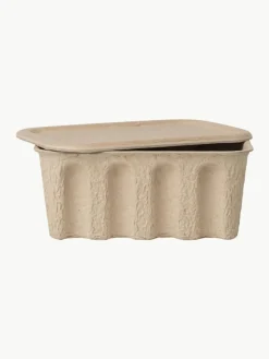 Aufbewahrungsboxen Pulp aus Papierzellstoff, T 18 cm, 2 Stück