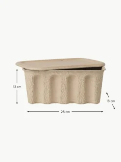 Aufbewahrungsboxen Pulp aus Papierzellstoff, T 18 cm, 2 Stück