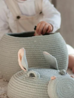 Aufbewahrungskorb Henry the Hippo mit Deckel, handgefertigt