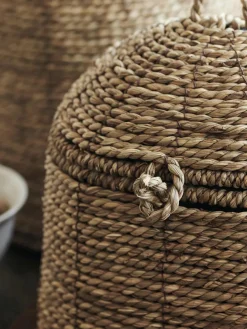 Aufbewahrungskorb Rama aus Seetang mit Deckel