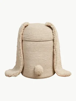 Aufbewahrungskorb Rita the Rabbit mit Deckel, handgefertigt