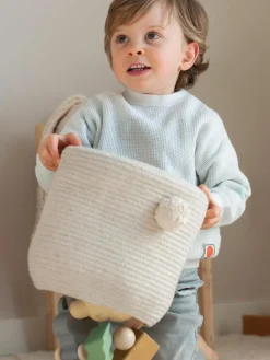 Aufbewahrungskorb Rita the Rabbit mit Deckel, handgefertigt