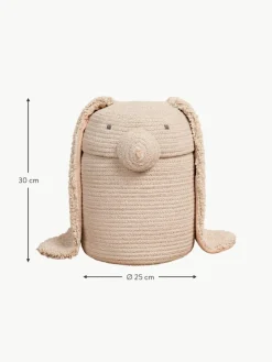 Aufbewahrungskorb Rita the Rabbit mit Deckel, handgefertigt