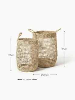 Aufbewahrungskörbe Ian aus Seegras, 2er-Set