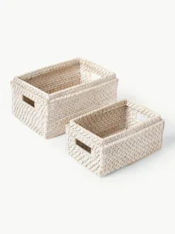 Aufbewahrungskörbe Lurdes mit Deckel, 2er-Set