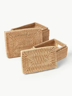 Aufbewahrungskörbe Lurdes mit Deckel, 2er-Set