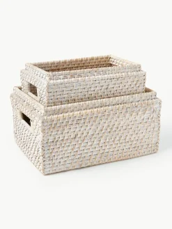 Aufbewahrungskörbe Lurdes mit Deckel, 2er-Set