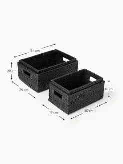 Aufbewahrungskörbe Lurdes mit Deckel, 2er-Set