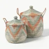 Aufbewahrungskörbe Mija mit Deckel, 2er-Set
