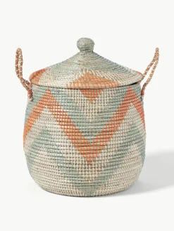 Aufbewahrungskörbe Mija mit Deckel, 2er-Set