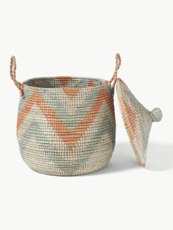 Aufbewahrungskörbe Mija mit Deckel, 2er-Set