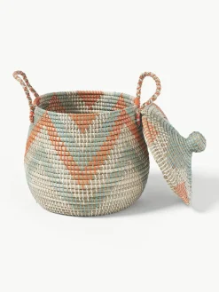 Aufbewahrungskörbe Mija mit Deckel, 2er-Set