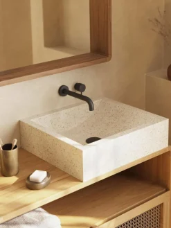 Aufsatzwaschbecken Kuveni aus Terrazzo