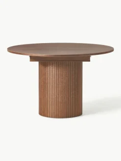 Ausziehbarer Esstisch Filo mit Rillenstruktur, 120 - 160 x 75 cm