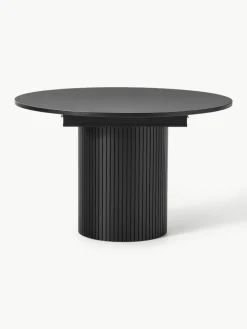 Ausziehbarer Esstisch Filo mit Rillenstruktur, 120 - 160 x 75 cm