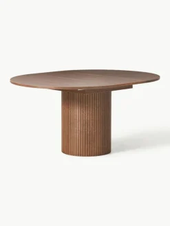 Ausziehbarer Esstisch Filo mit Rillenstruktur, 120 - 160 x 75 cm