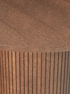 Ausziehbarer Esstisch Filo mit Rillenstruktur, 120 - 160 x 75 cm