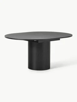 Ausziehbarer Esstisch Filo mit Rillenstruktur, 120 - 160 x 75 cm