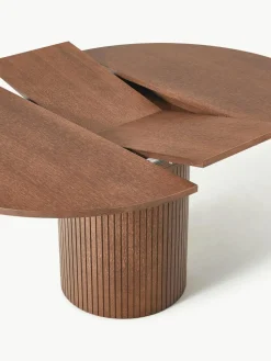 Ausziehbarer Esstisch Filo mit Rillenstruktur, 120 - 160 x 75 cm