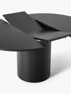 Ausziehbarer Esstisch Filo mit Rillenstruktur, 120 - 160 x 75 cm