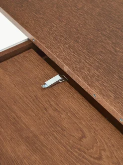 Ausziehbarer Esstisch Filo mit Rillenstruktur, 120 - 160 x 75 cm