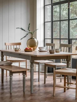 Ausziehbarer Holz-Esstisch Eton, handgefertigt, 180 - 230 x 95 cm