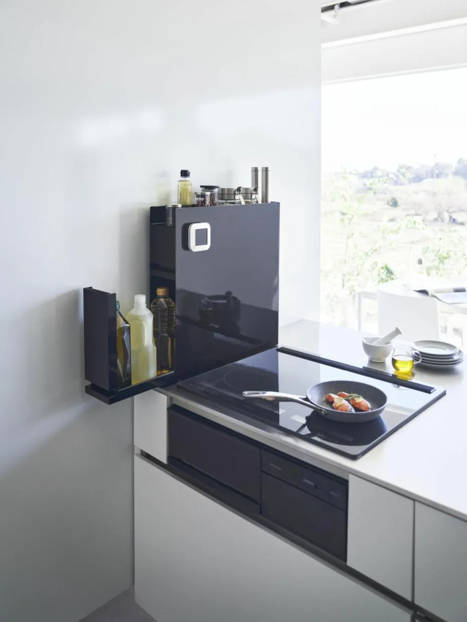 Ausziehbares Küchen-Aufbewahrungsregal Tower aus Metall