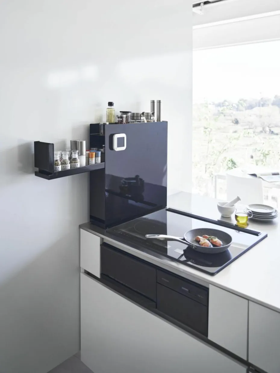 Ausziehbares Küchen-Aufbewahrungsregal Tower aus Metall