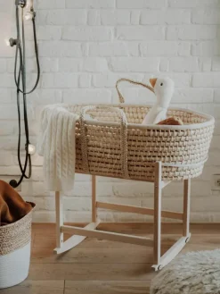 Baby-Korbständer Moses aus Holz