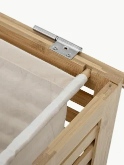 Bambus-Wäschekorb Aden mit Stoff-Einlage