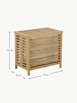 Bambus-Wäschekorb Aden mit Stoff-Einlage