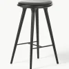 Barhocker High Stool aus Buchenholz und Leder