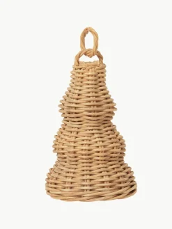 Baumanhänger Bell aus Rattan, 2 Stück