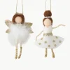 Baumanhänger Liuka in Engelform, 2er-Set