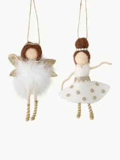 Baumanhänger Liuka in Engelform, 2er-Set