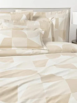 Baumwoll-Bettdeckenbezug Elinor mit geometrischem Jacquard-Muster