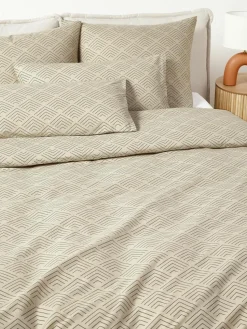 Baumwoll-Bettdeckenbezug Milano mit grafischem Muster