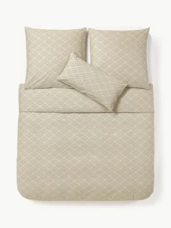 Baumwoll-Bettdeckenbezug Milano mit grafischem Muster