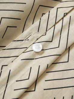 Baumwoll-Bettdeckenbezug Milano mit grafischem Muster