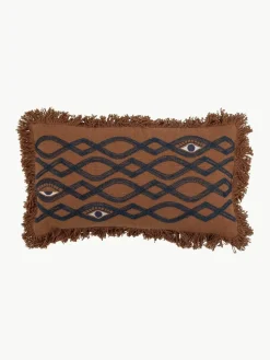 Baumwoll-Kissen Galia mit Fransen