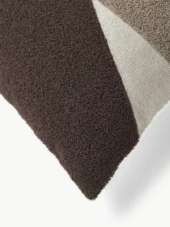 Baumwoll-Kissenhülle Nomi mit abstrakter Verzierung